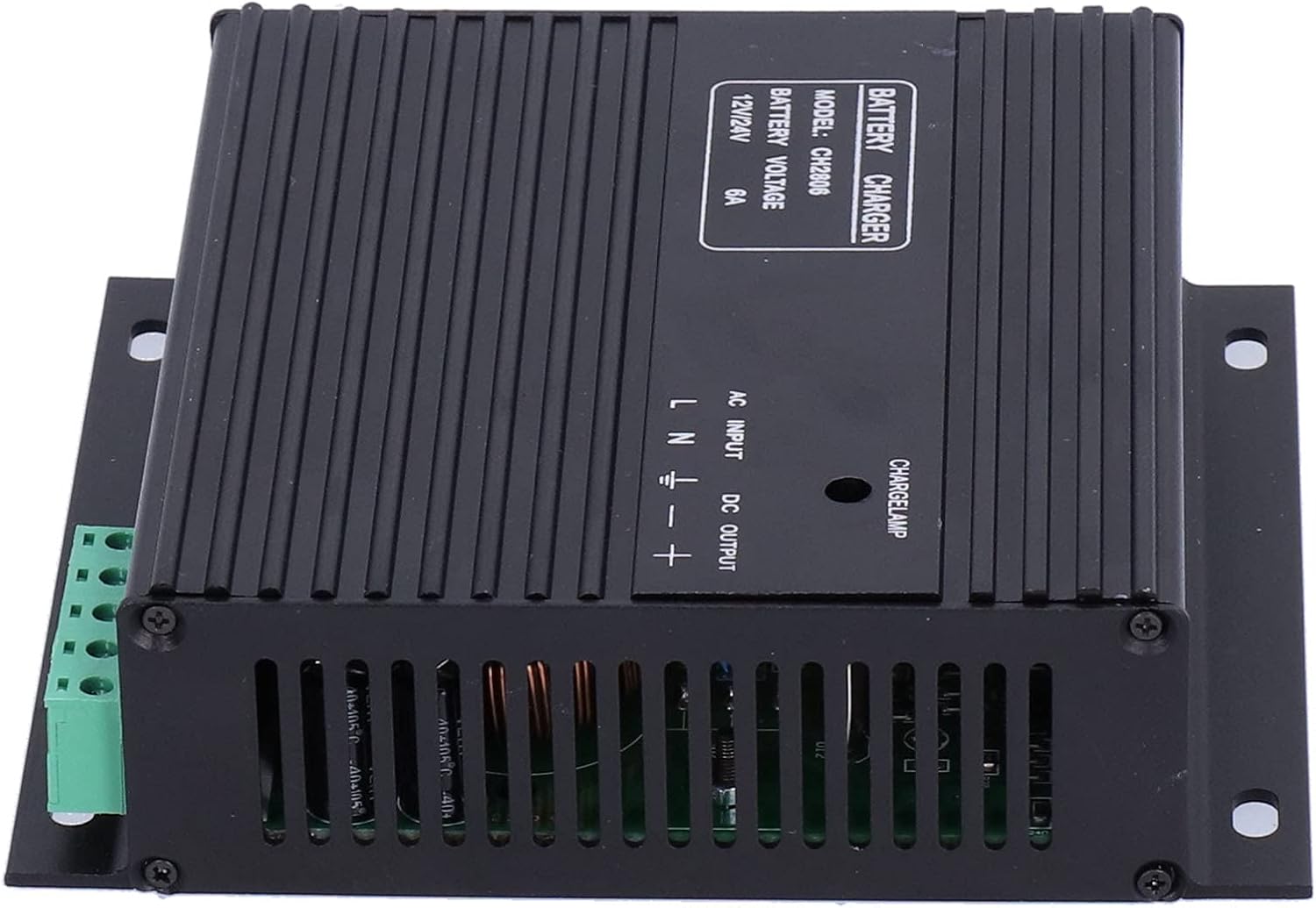 Generator Battery Charger Intelligent Automatic Float Charger for SCID Batteries 12V/24V 6A AC 160-277V CH2806