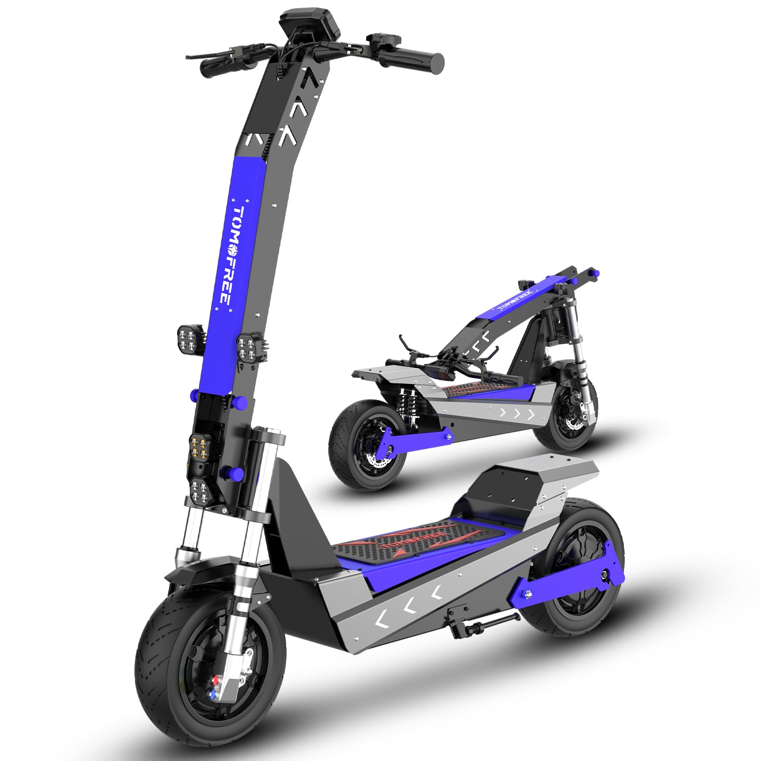 Electric Offroad Scooter - 50 MPH Fastest Dual Motor Adult Scooter 6000W Peak 55-Mile Long Range 11 Off-Road
