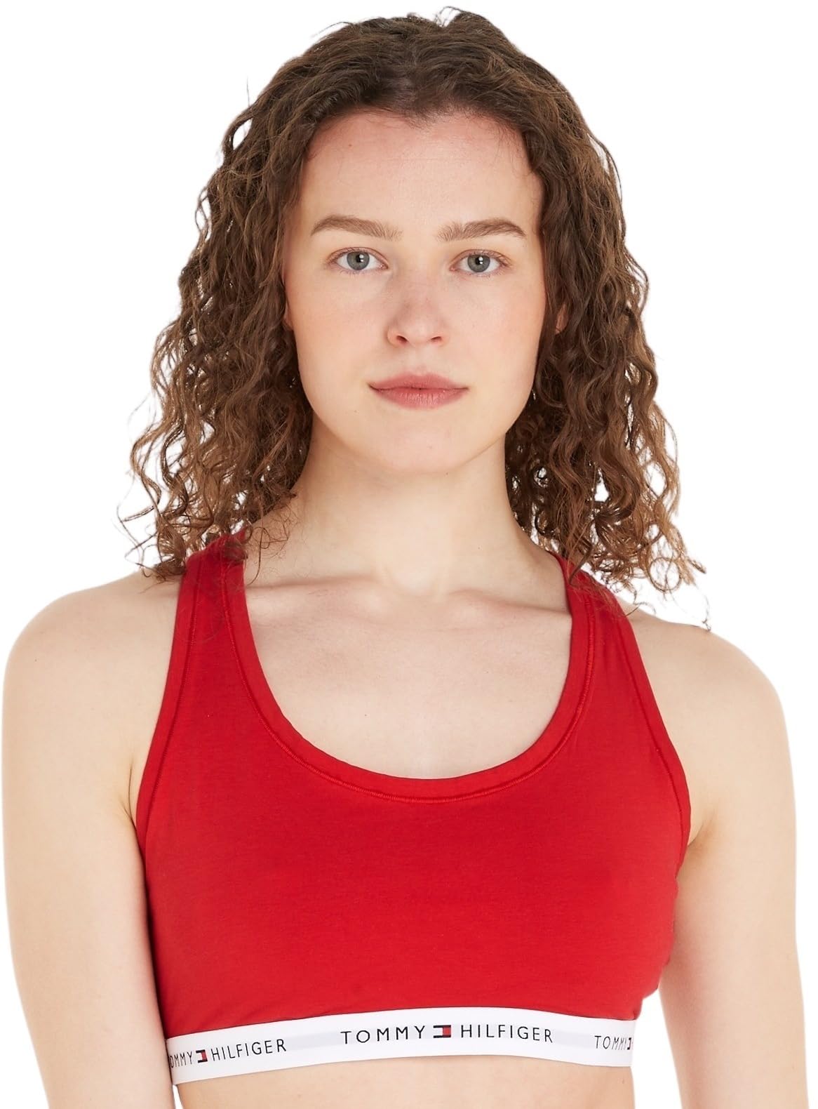 Tommy Hilfiger Women's Unlined Bralette Curve Uw0uw04002 Other Bras, Red (Primary Red), XXL