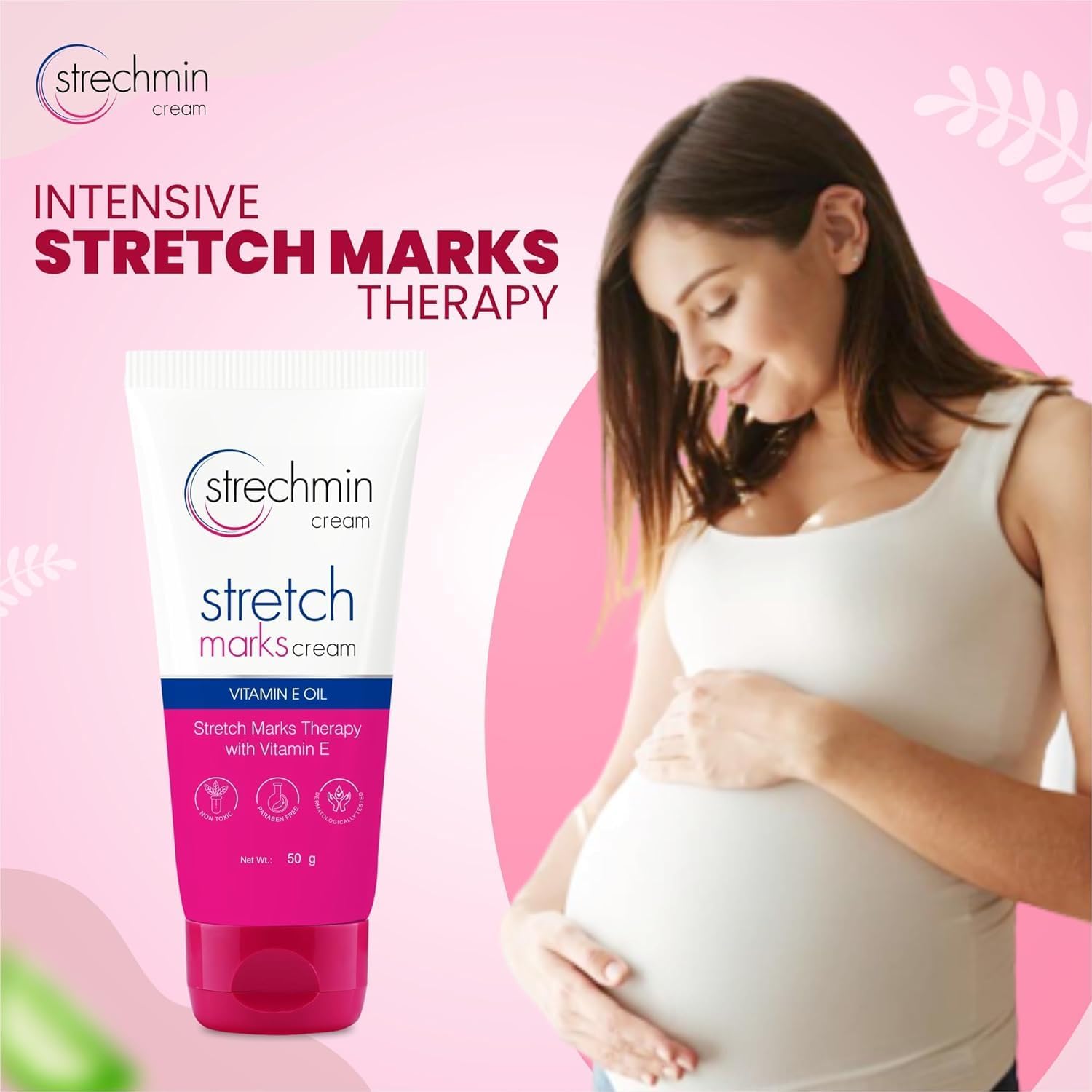 Le'efo'rd Stretch marks Cream - 50g | Helps Reduce Old & New Stretch Marks & Scars | Almond Oil, Aloe Vera & Cucumber | Skin Repair for Pregnancy & Weight Loss – Moisturizing Formula