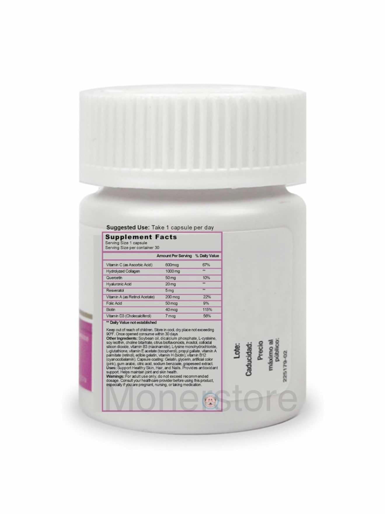 Antioxidants and Amino acids Supplement for Hair and Nails and Biotin for Skin Health Compare to GELASIM Forte 30CAP