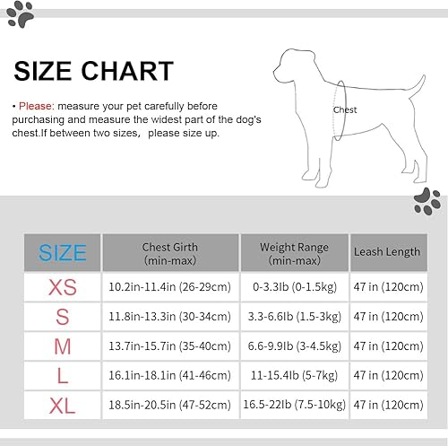 Miniatura 7 de meioro Juego de arnés y correa para perro, arnés ajustable sin tirones para gatos con correa reflectante para caminar, gatito y cachorro, arnés