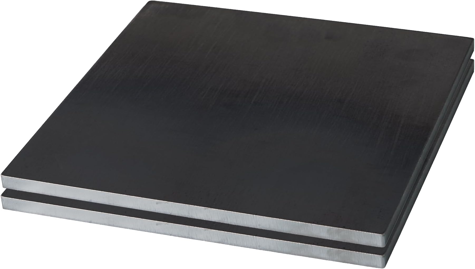 Weldable 1/4 Inch Hot Rolled Mild Steel Plate Mill Finish (8 x 8 Inch, Pack of 2) - Made in USA