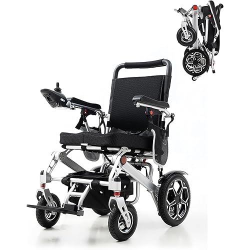 D10 Electric Wheelchairs for Adults - Lightweight Wheelchair Foldabele Power Wheelchairs, 500W Motors, 12Ah Motorized Wheel Chair for Seniors, Support 330 lbs