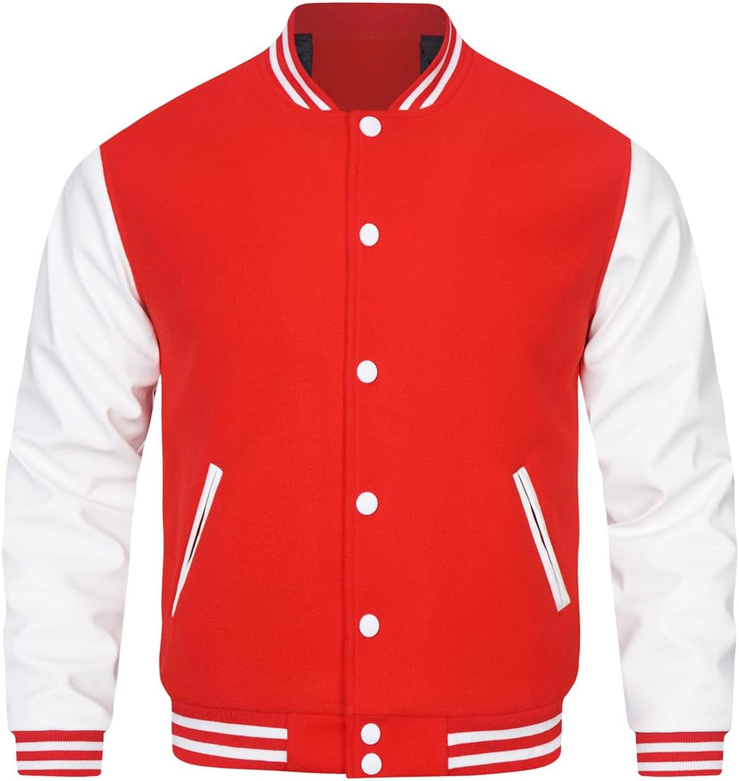 adidas red varsity jacket