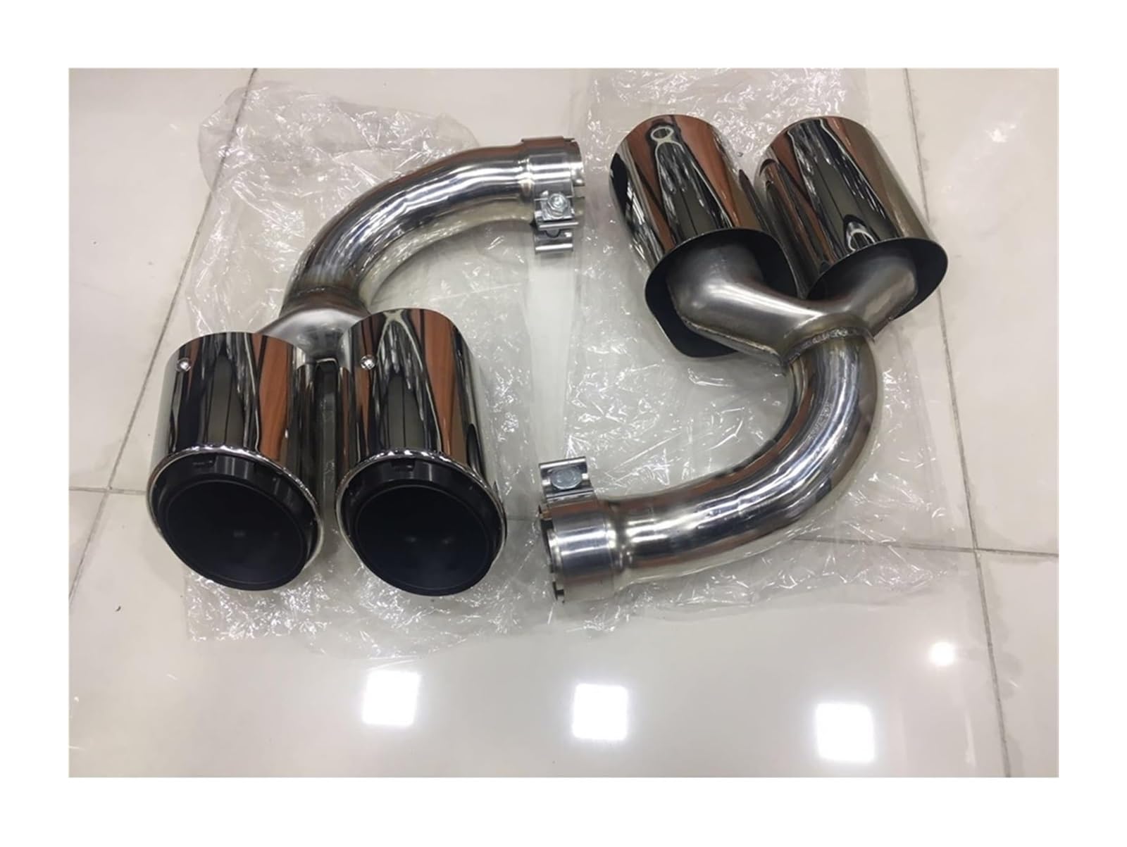 Tubo Escape Trasero Para Cayenne 2018 2019 Kit De Ventilación De Salida Aire Trasera De Coche Tubo Escape Silenciador Punta Escape Trasero Tubo Punta Silenciador Escape