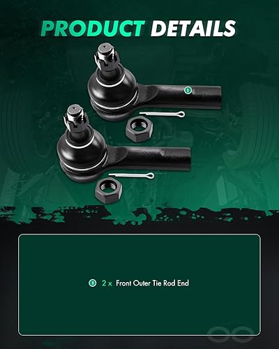 Miniatura 3 de Scitoo ES3466 - Juego de 2 extremos para barra de corbata delantera y exterior para Nissan Pathfinder 1998-2004 Nissan Frontier 1993-1997 Infiniti