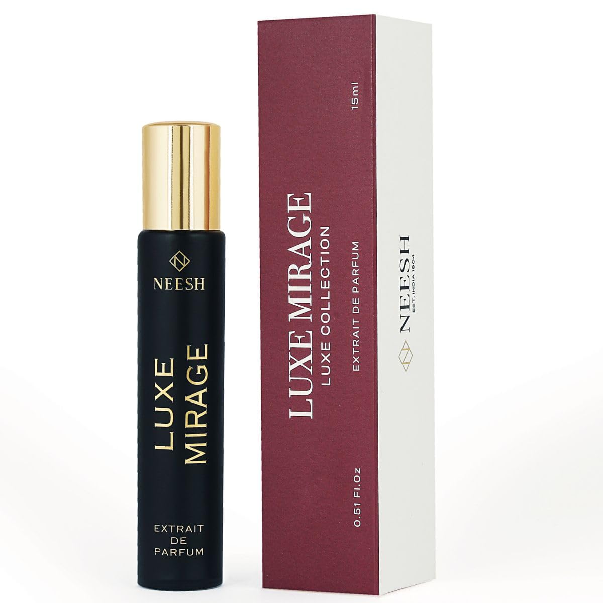 Neesh Luxury Luxe Mirage Men Extrait de Parfum Perfume with Bergamot,Tobacco & Musk | Premium, Long Lasting Black Rose & Tobacco Fragrance for Men, 15 ML-image-34