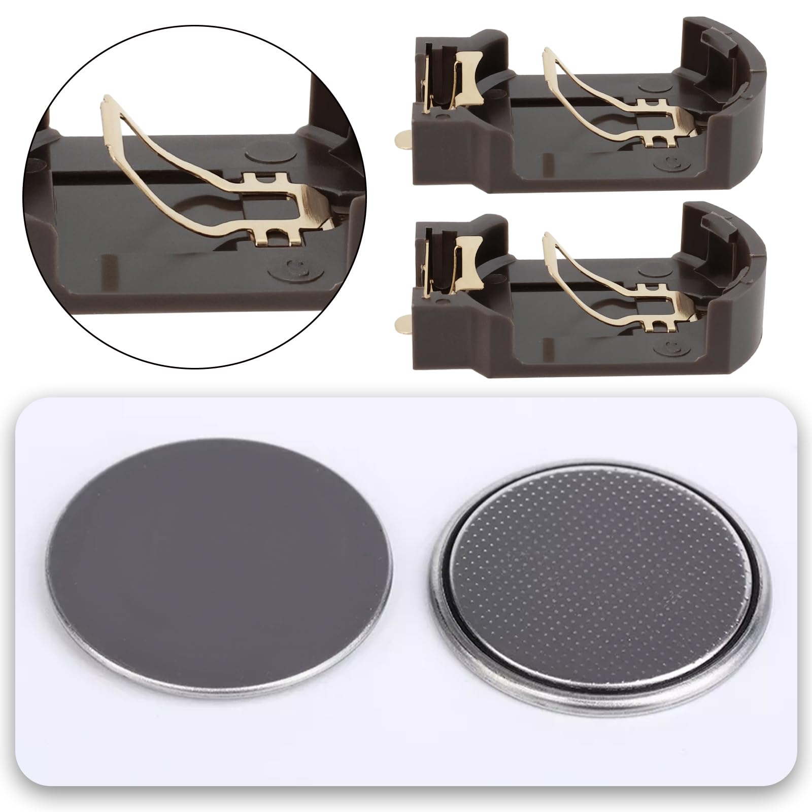 The Lord of the Tools Lot de 5 supports de piles bouton pour pile bouton CR2032 CR2025 3 V
