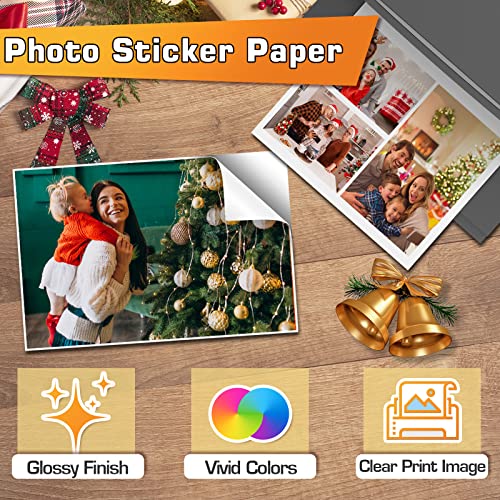image for KOALA PAPER Koala Printable Glossy Sticker Paper for Inkjet Printer, W
