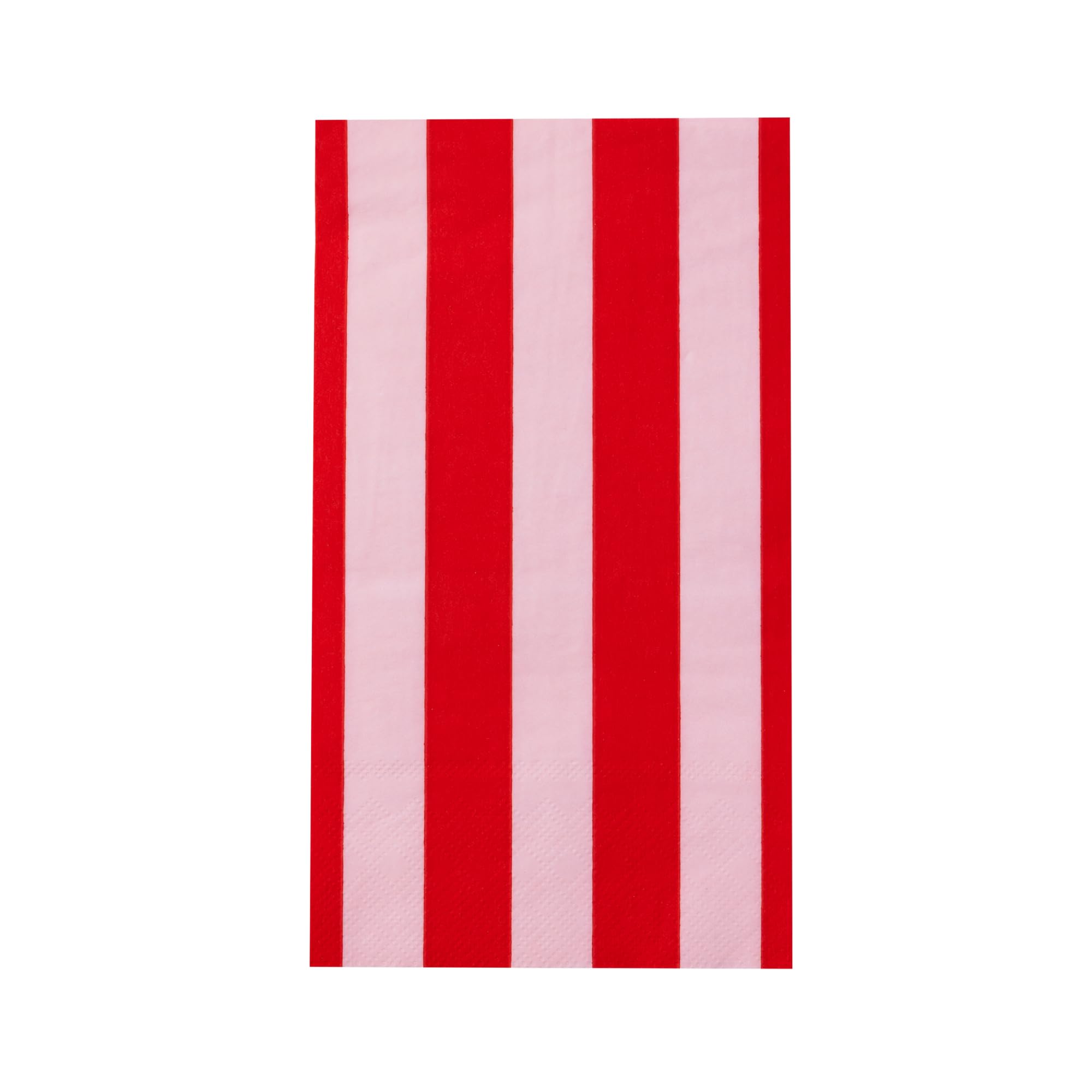Bonjour Fête Pink &amp; Red Cabana Stripe Guest Towels, Pack of 20, 4.25x7.75"