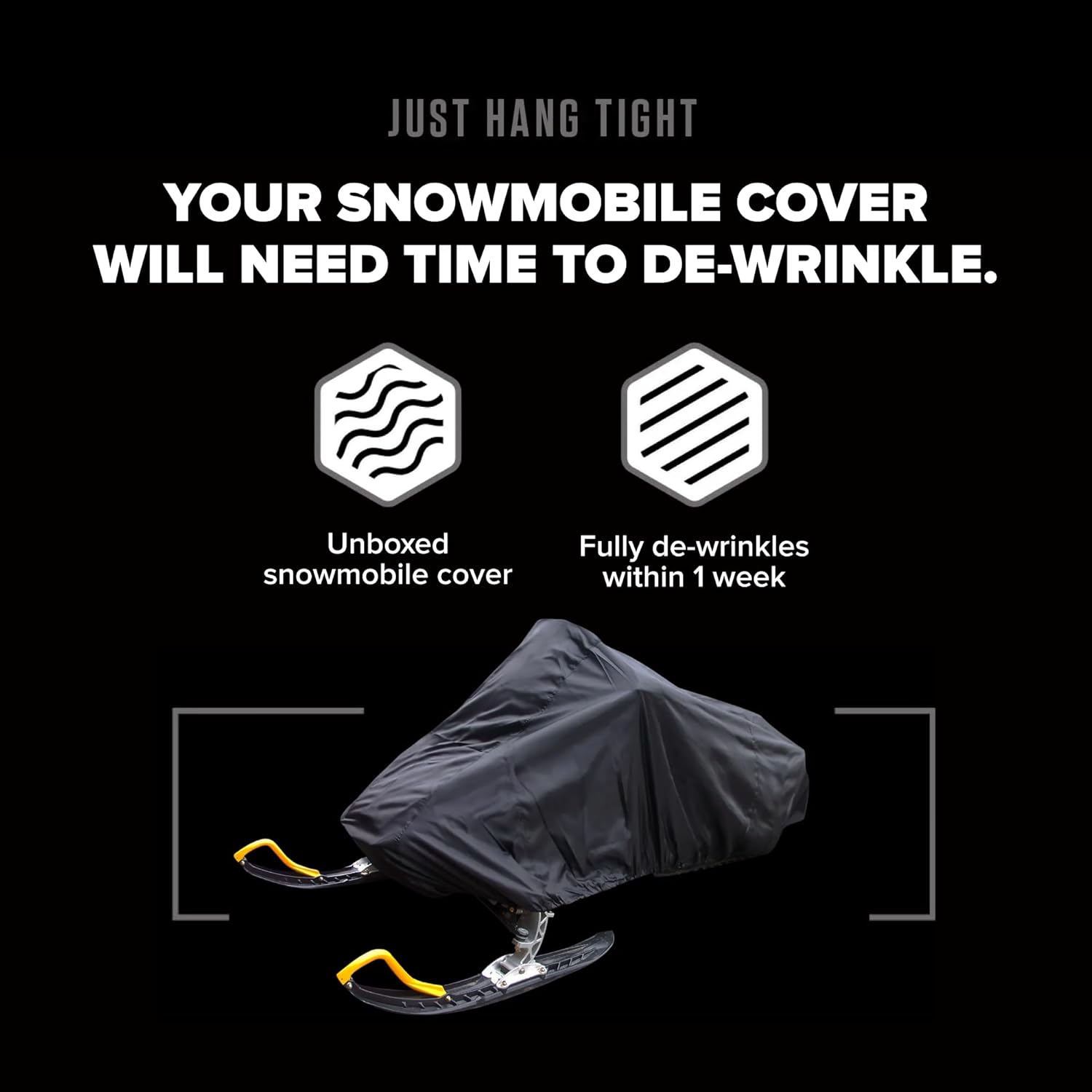 Budge Sportsman Snowmobile Cover, Waterproof & UV-Resistant Heavy-Duty Protection, Fits Snowmobiles up to 130" L x 51" W x 48" H, Black