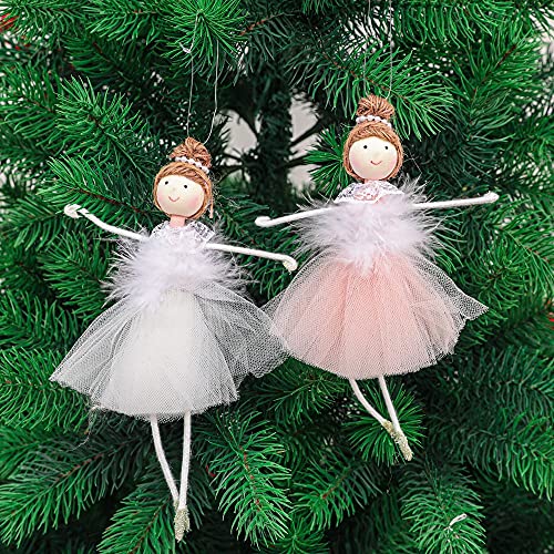 Muñeca de peluche navideña colgante estilo ángel para decoración Natal 4