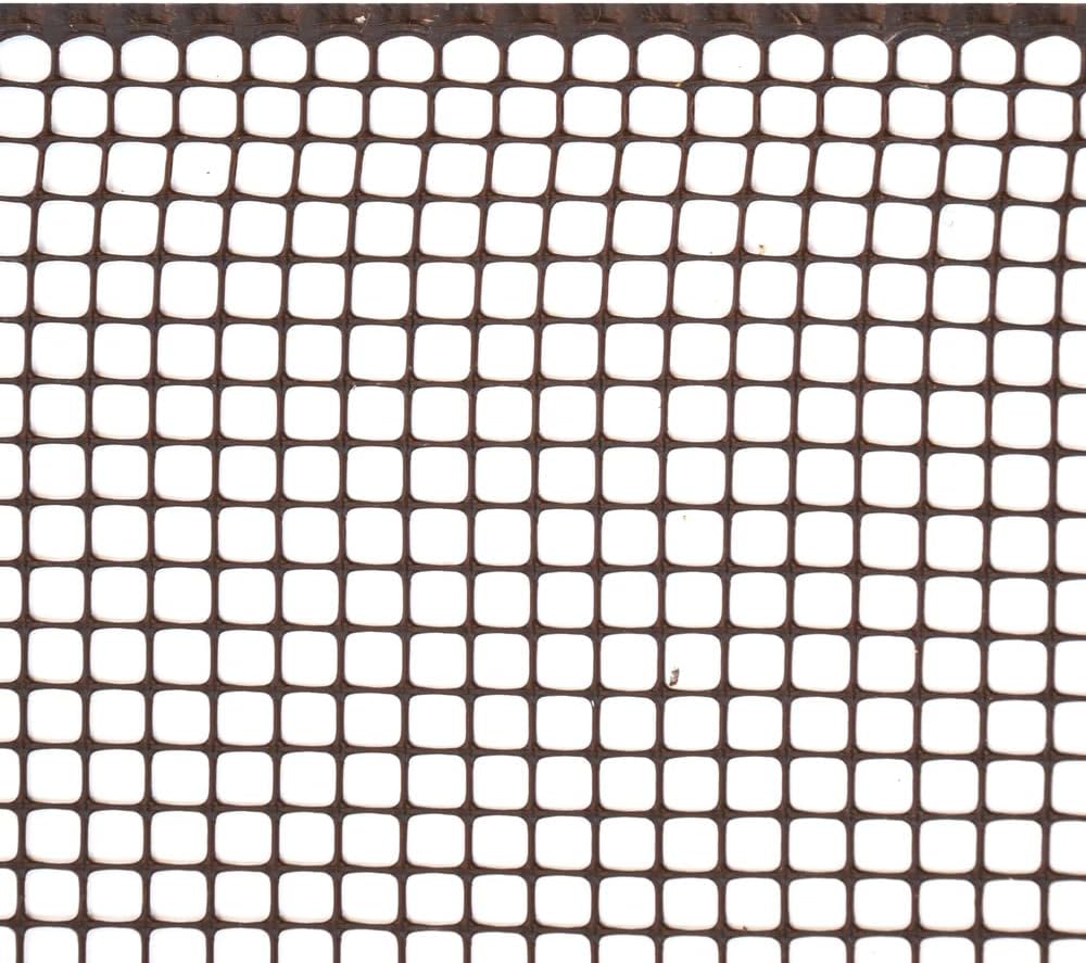 Mesh 10 x 10 cm Square with Non Sharp Edges, 1 x 5 m, Brown
