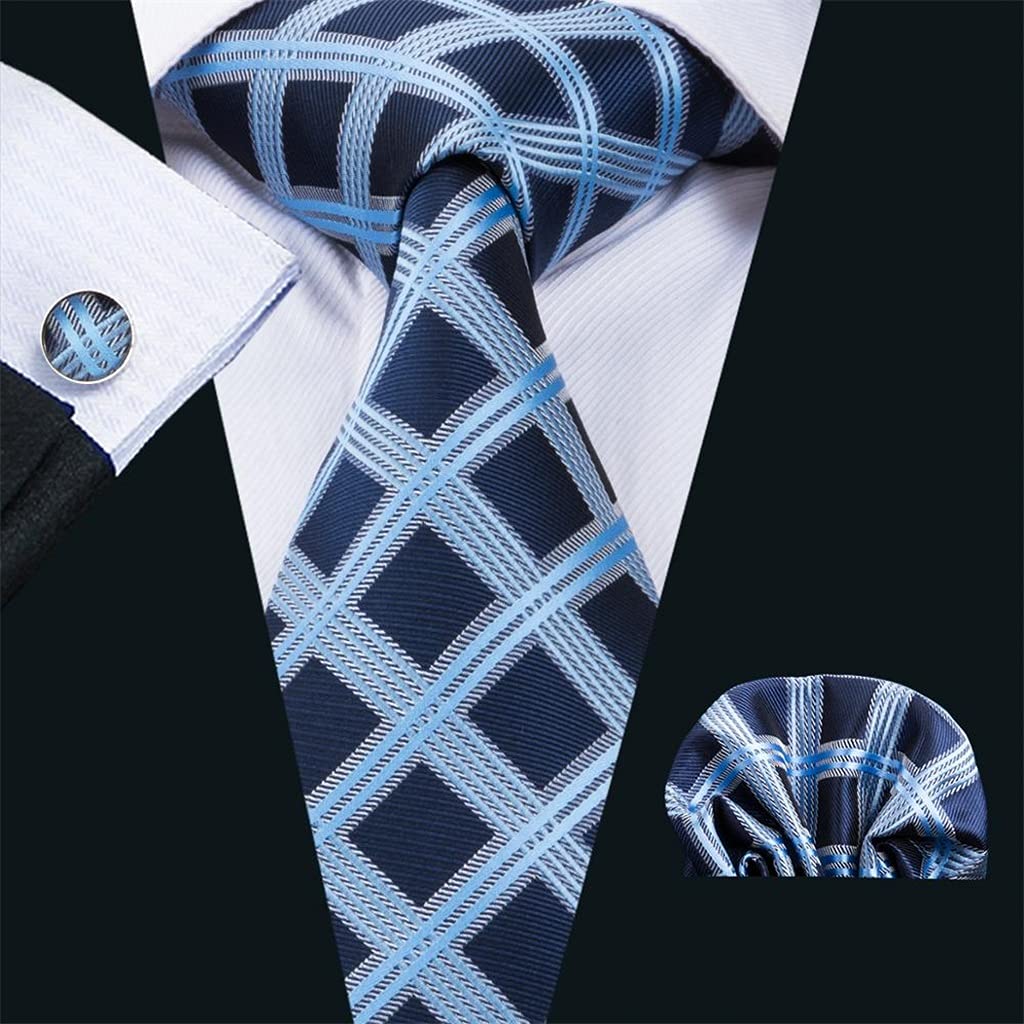Release Mens Tie Seda Novedad Corbata Hanky Gemelos Set para Boda Fiesta de Negocios
