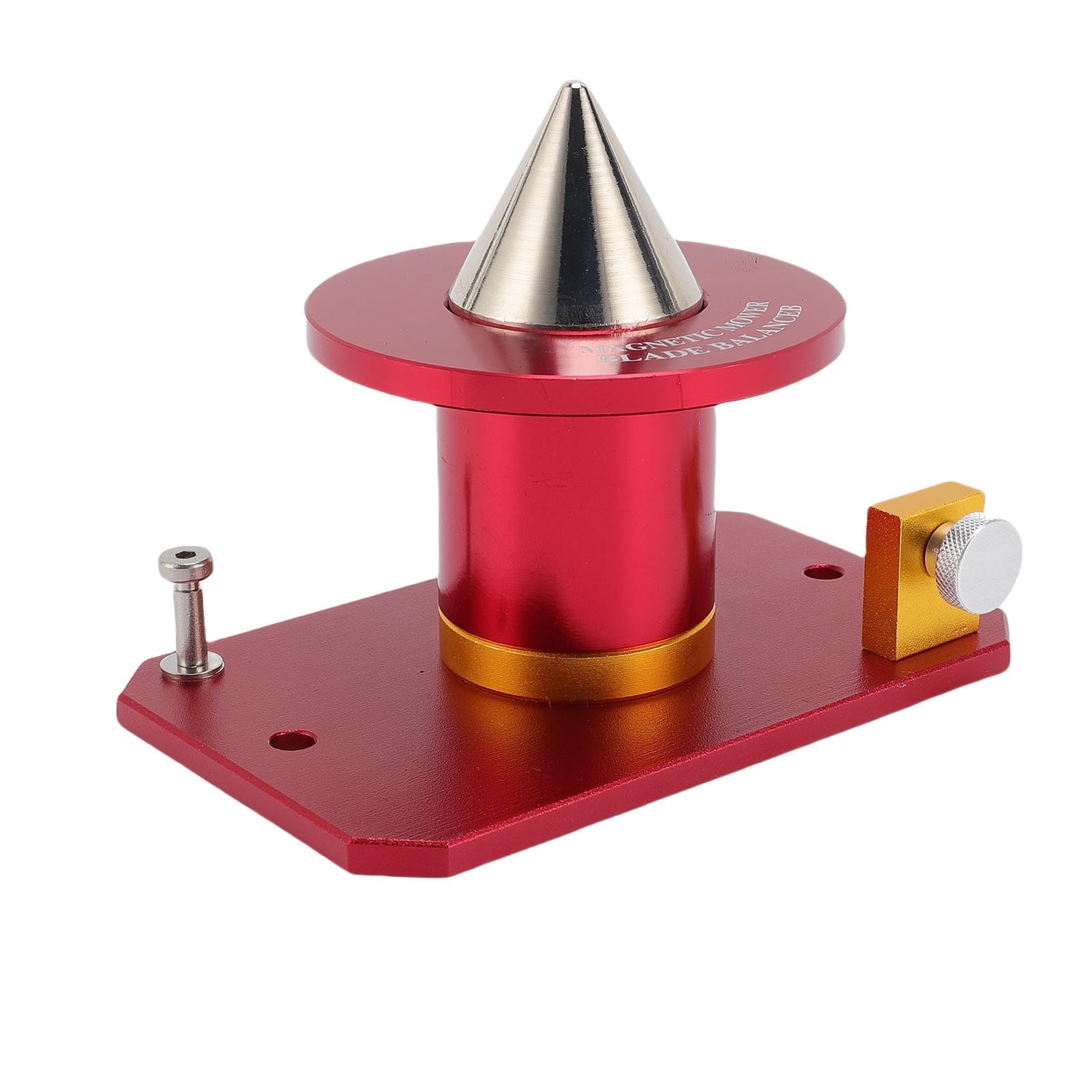 Dilwe Magnetyczny Wyważacz Ostrza do Montażu na ścianie, Wyważacz Ostrza Kosiarki ze Stopu Aluminium z 8 Magnesami N52, Wrzeciono z łożyskiem Kulkowym, Pasuje do Otworów środkowych 1 1 2 dla