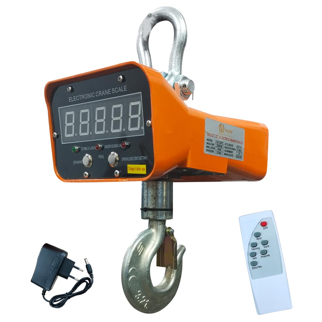 VOLTZ VZ-CS 2 Ton Digital Scale 4400lb/2000Kg Digital Hanging Scale Industrial Heavy Duty Crane Scale with Remote Control-image-49