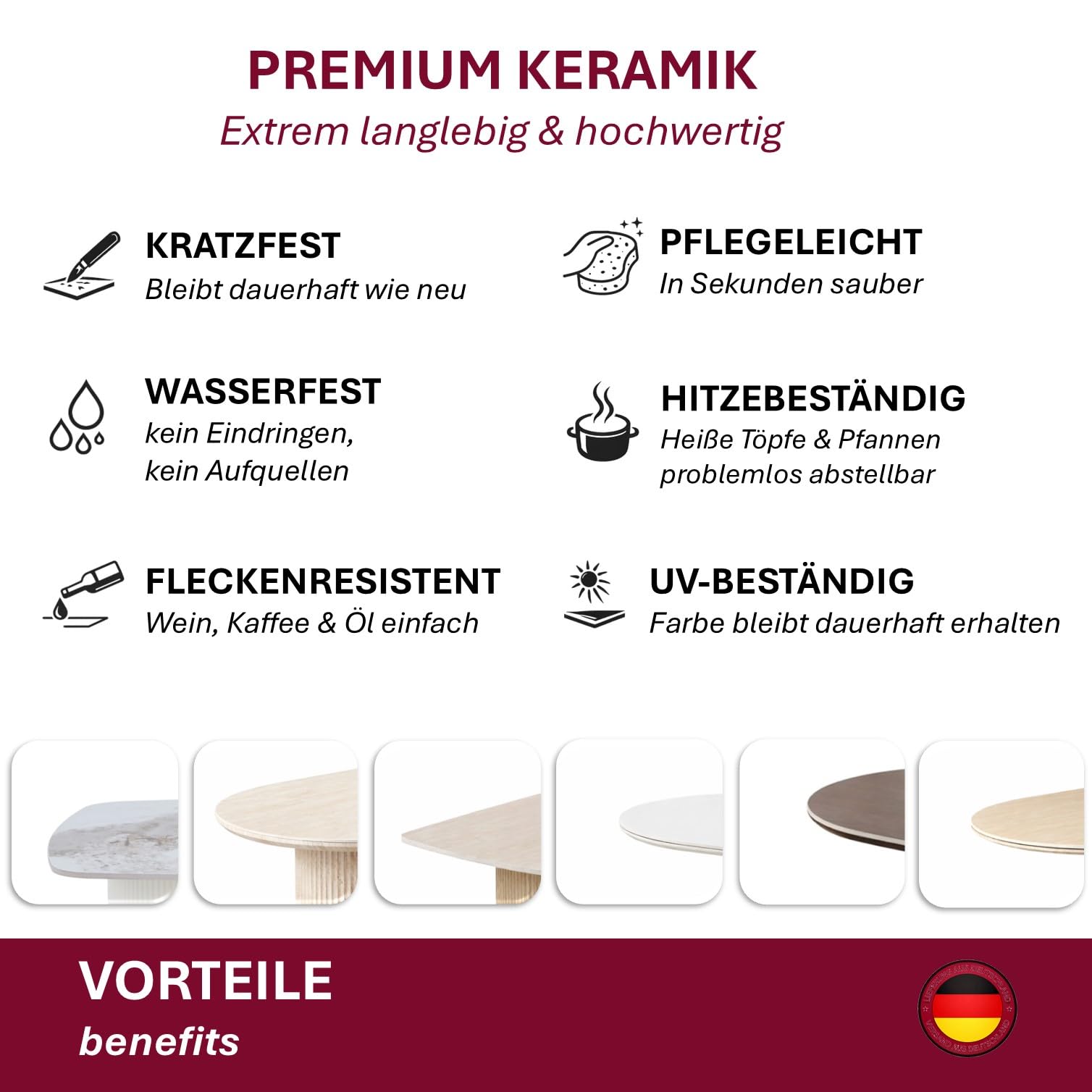 Couchtisch mit Keramikplatte in Travertin-Optik [kratzfest & pflegeleicht], moderner Wohnzimmertisch 130×70 cm, Sofatisch mit hitzebeständiger Oberfläche, ideal für Wohnzimmer & Esszimmer Schwarz