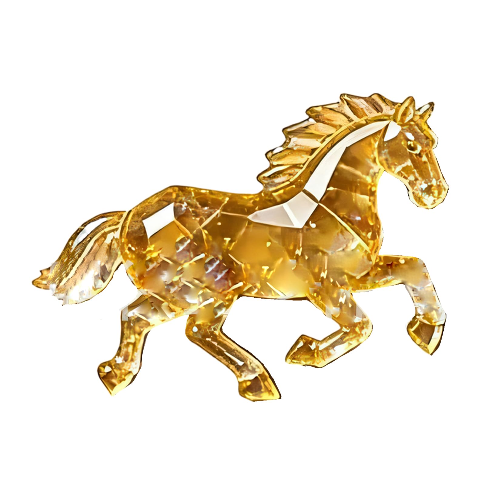 Buxuaaaa Yellow Lucky Horse Clear Acrylic Pocket Card Ideal For Party Treats And Decorations With Sturdy User Friendly Design Wedding Gift