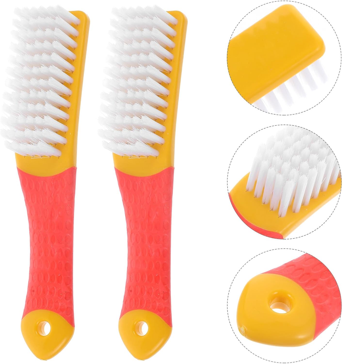 HEMOTON 10pcs Laundry Scrub Shoe Brush Set with Soft Long Bristles, Household Cleaning Brush for Sneakers and Clothes, Sturdy Shoe Care Accessories for Daily Use