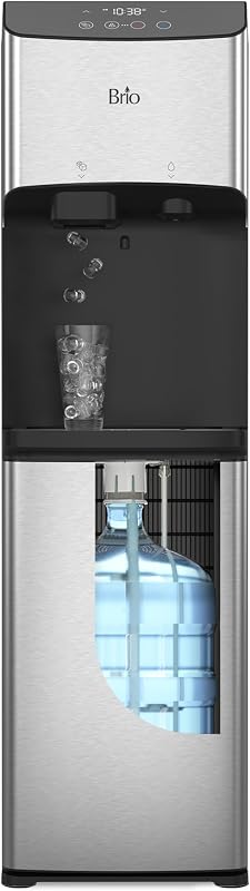 520 ICE Water Dispenser for 5 Gallon Bottle | Bullet Ice Maker Bottom Load Cooler | UV Self Cleaning, LED Touch Display with Digital Clock, Night Light, Child Safety Lock | 2X Fast Dispense