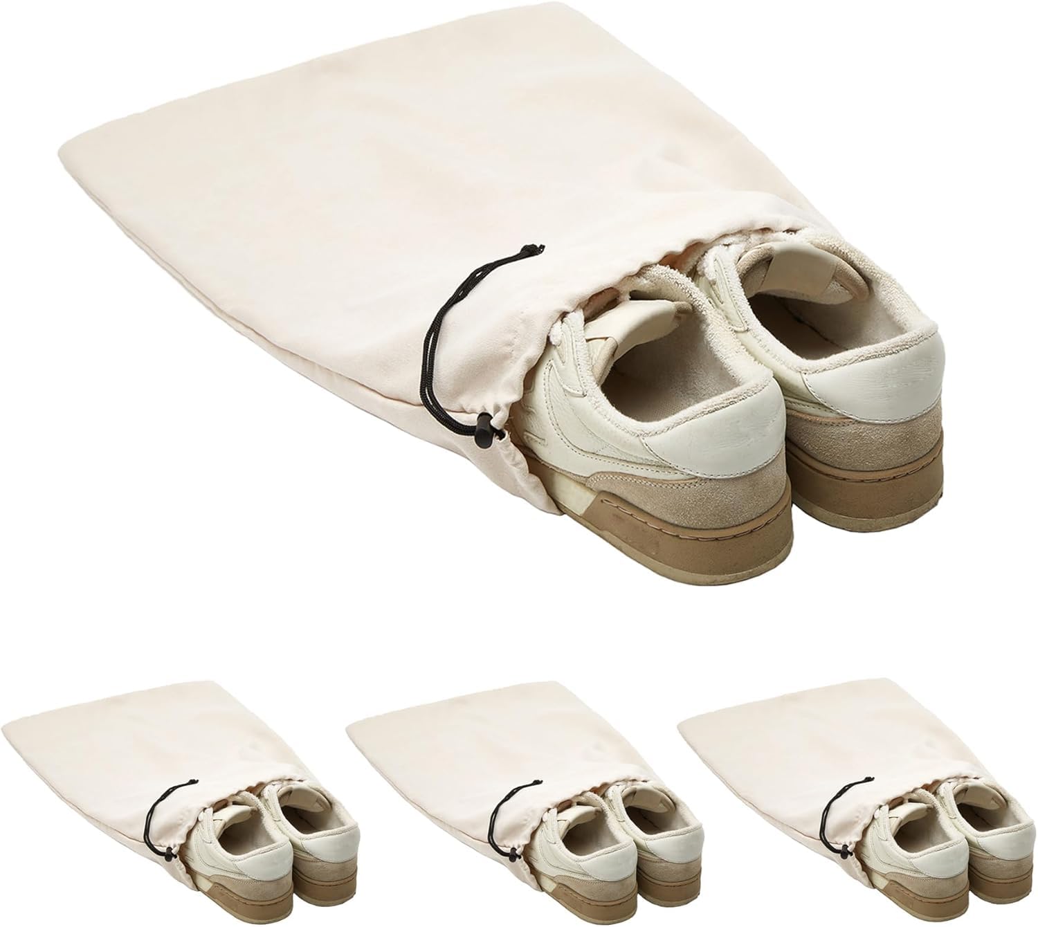 4 Sacs à Chaussures pour Voyage, Sacs à Chaussures pour Hommes et Femmes, Sac à Chaussures avec Cordon de Serrage, 45 × 35 cm, Sacs à poussière pour Les Voyages, Le Sport, Le Camping et Le Rangement