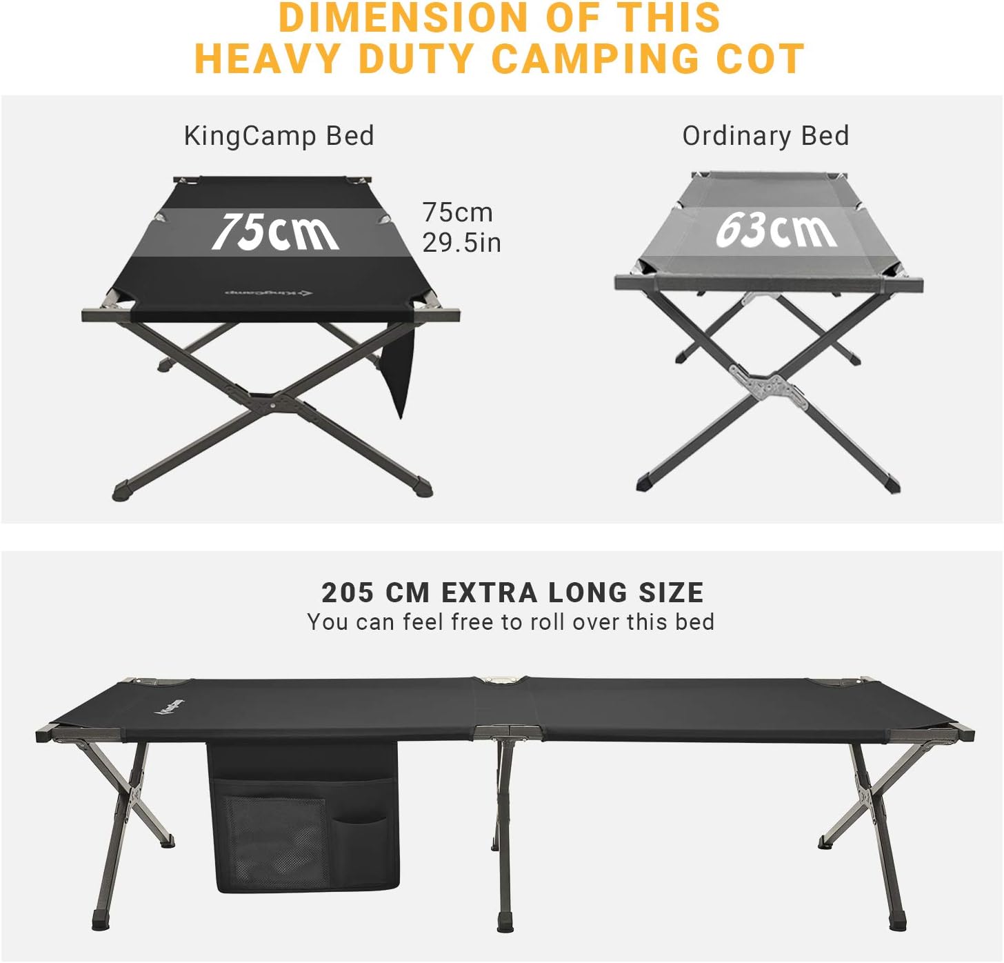 extra wide camping cot