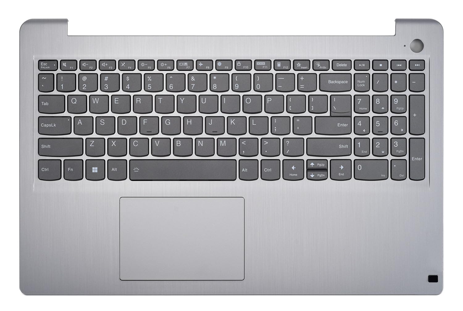 Replacement Upper Case Palmrest for Lenovo ideapad 3-15ITL6 3-15ADA6 3-15ALC6 Series Laptop with Backlit Keyboard with Touchpad Assembly Part 5CB1B65660, Gray