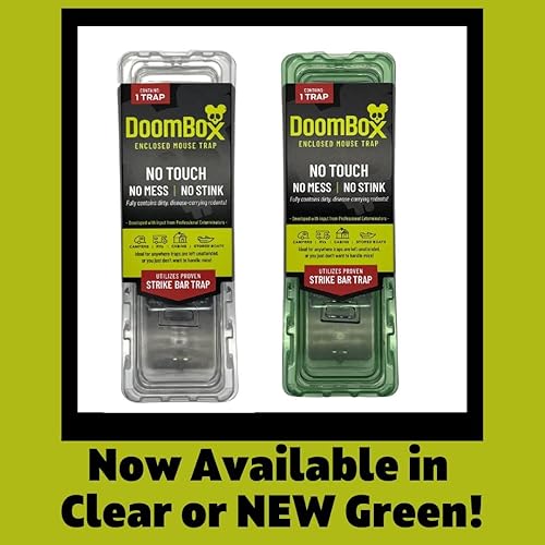 Miniatura 3 de DoomBox Trampa para ratones transparente cerrada  Altamente eficaz y mantiene el desorden con el ratón  Tecnología patentada de cierre Click-It