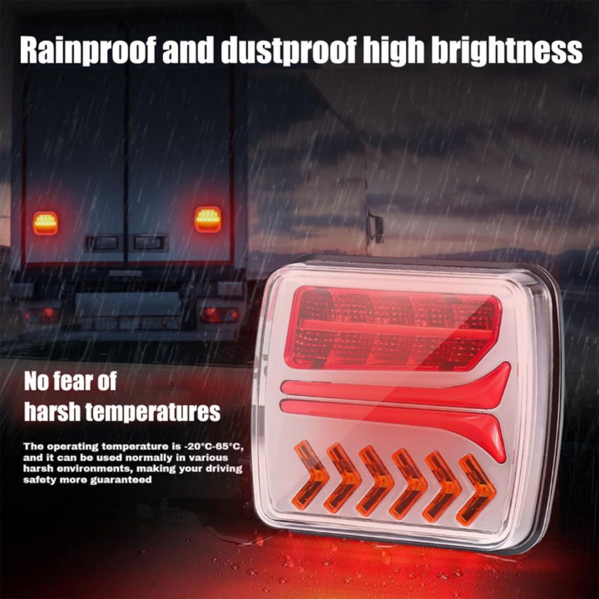 AQWEI Magnetic Wireless Trailer Lights for Boat/Towing Truck, Waterproof Tail Light Kit with Turn Signal Brake Running Stop