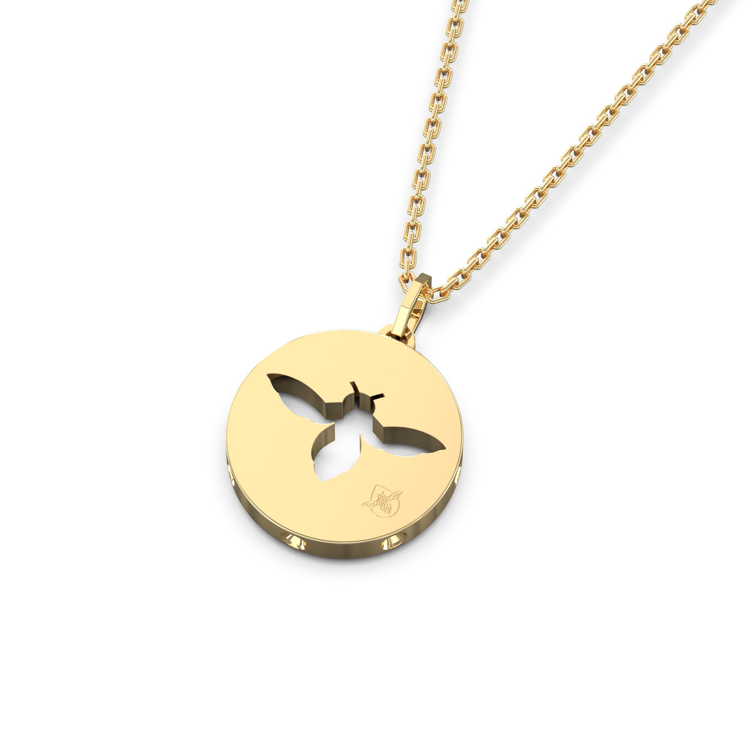 The Queen Medallion 18K Gold-Plated Wild Honey Bee Necklace – Limited Edition, Elegant Nature-Inspired Pendant, Luxury Gift for Women, Symbolic Jewelry for Bee Lovers