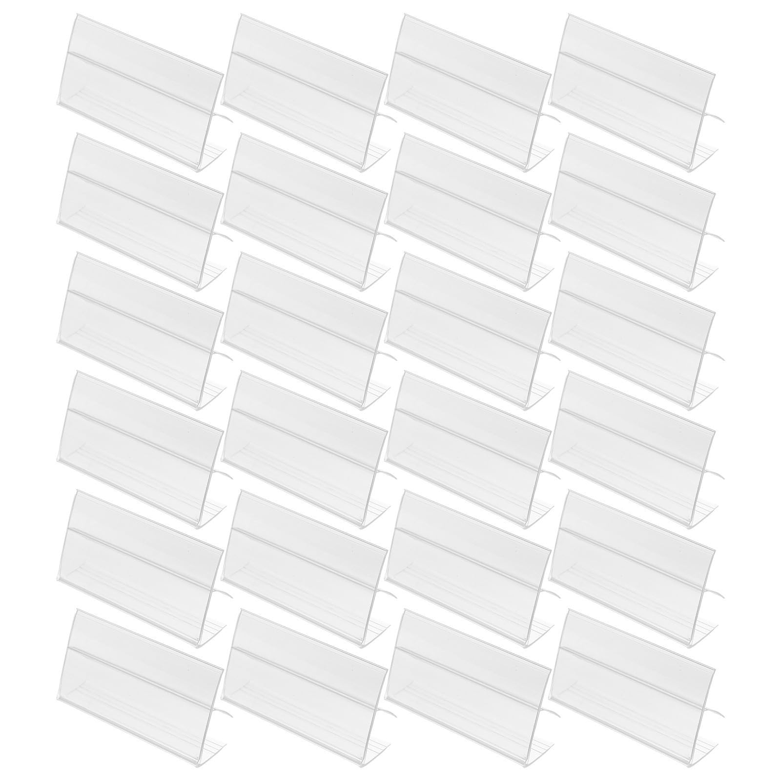 Porte-étiquette de prix supermarché 100 pièces en PVC avec fonction pince flexible pour affichage en rayons et bibliothèques
