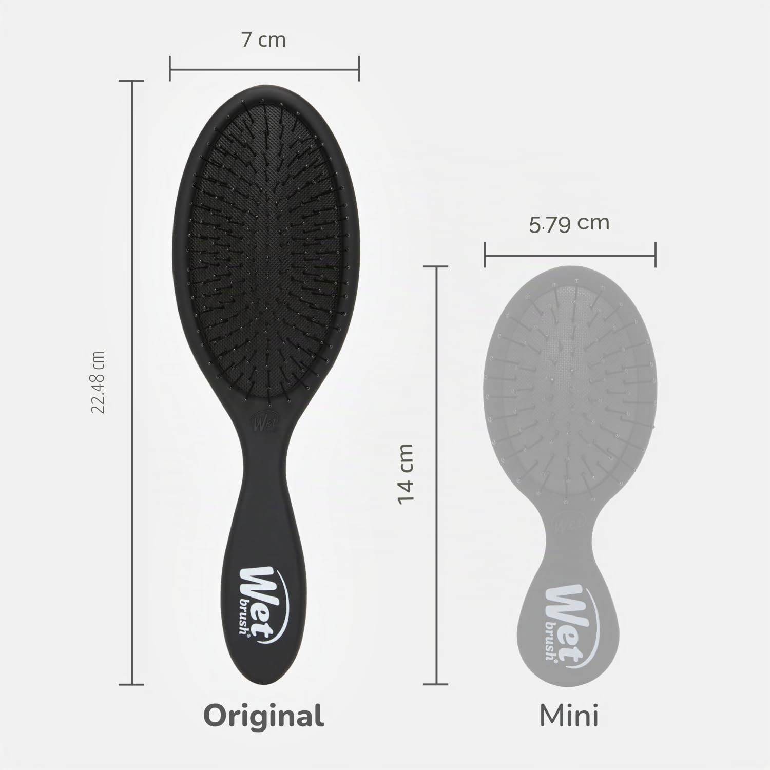 Wet Brush, Original Detangler, Cepillo desenredante para el cabello, unisex, cerdas IntelliFlex ultrasuaves, para todo tipo de cabello húmedo, seco y dañado, Negro (Black Frost)
