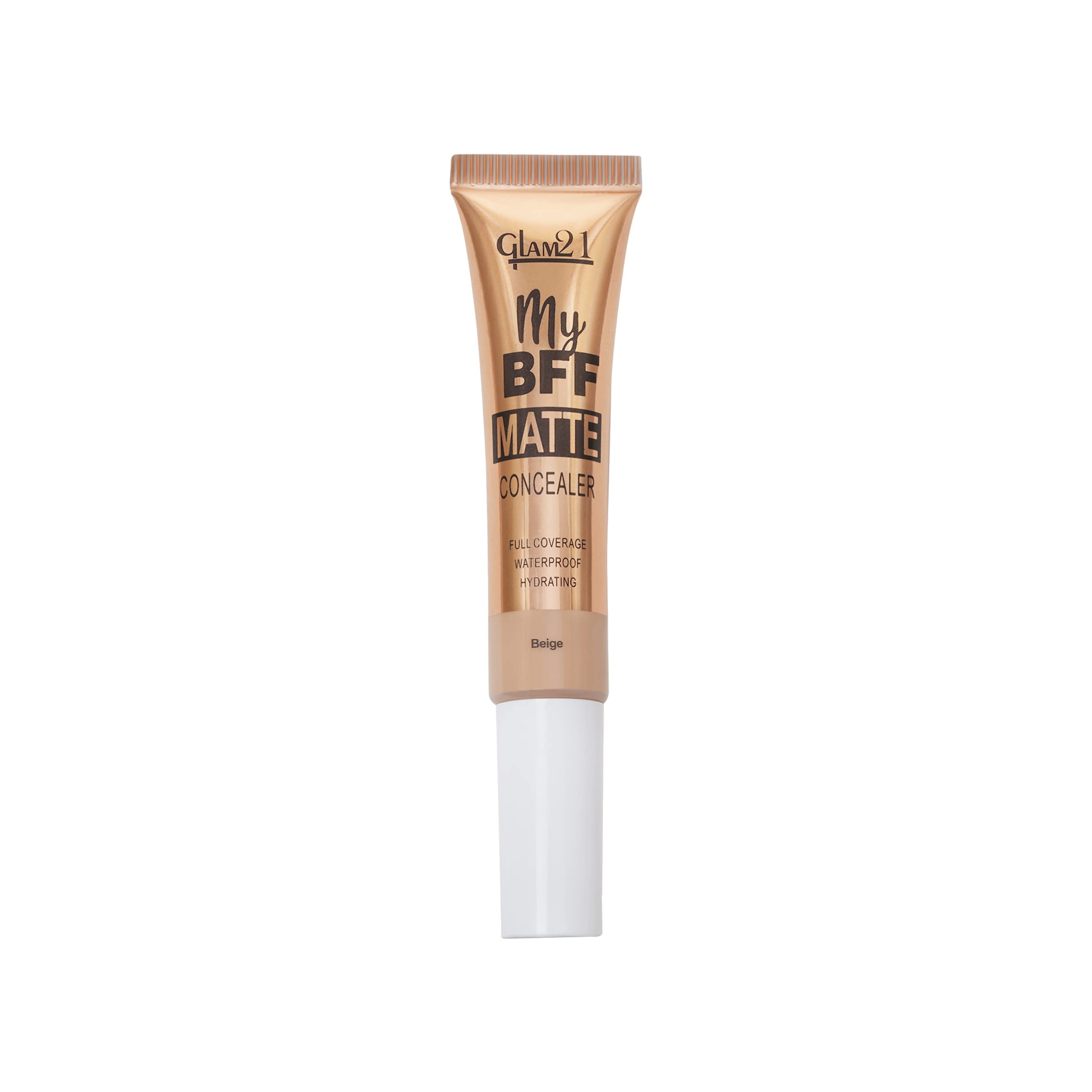 Glam 21 My BFF Matte Liquid Concealer|Full Coverage, Waterproof, Hydrating |Lightweight, Long Wearing Formula For All Skin Tone Matte Finish -8gm-Beige