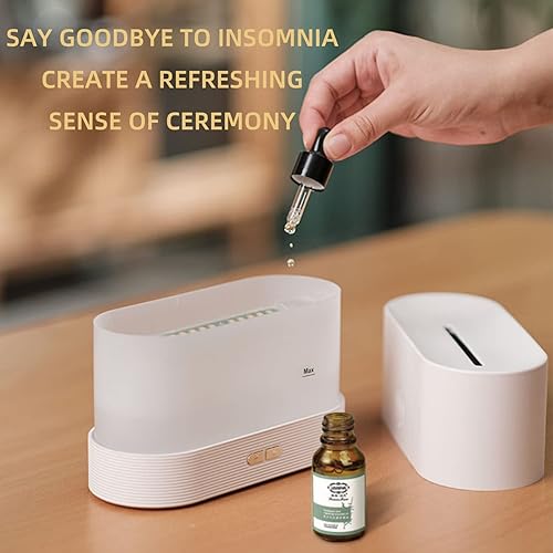 Miniatura 7 de Difusores de aire aromáticos con efecto de iluminación de llama simulada, ajuste de brillo de iluminación de llama de dos velocidades, difusor de