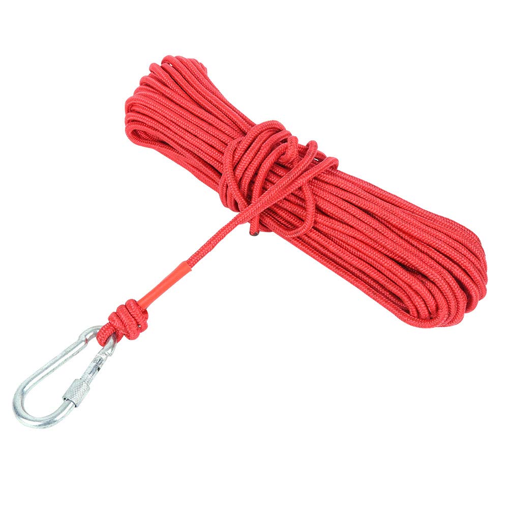 20 m Recovery Rope Fishing Strong Traction Treasure Hunt Camping Hiking Recovery Rope with Carabiner