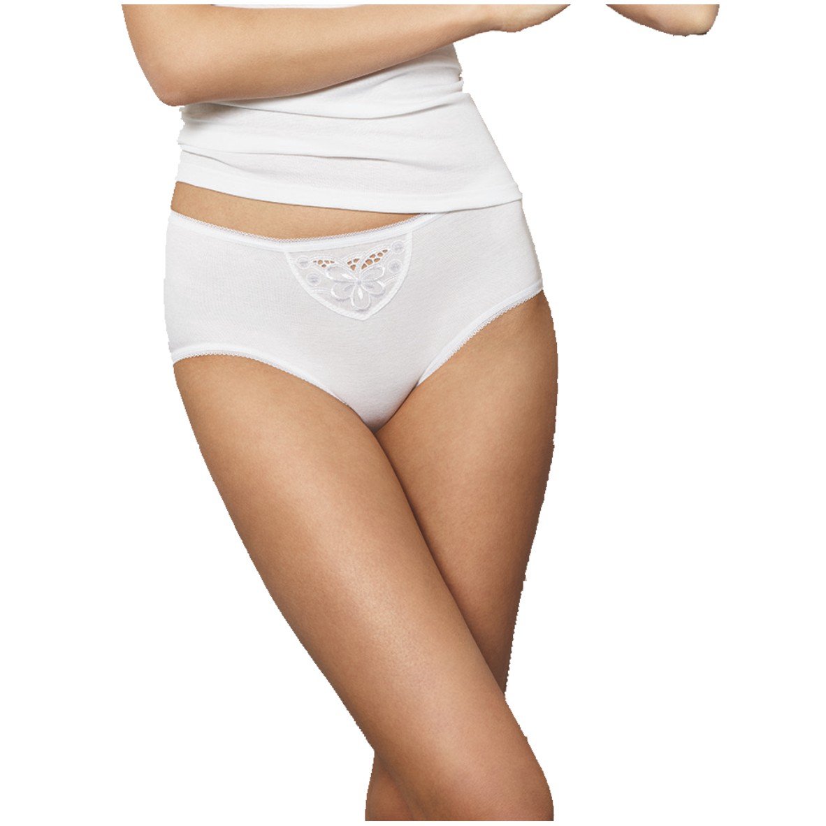 Speidel 5er Pack Noelle 1114 Hüftslips Damen – 100% Baumwolle Feinripp, Nahtlos Seitlich, Elastische Spitze & Florales Motiv – Bequem, Atmungsaktiv & Unsichtbar unter Kleidung – Pflegeleicht
