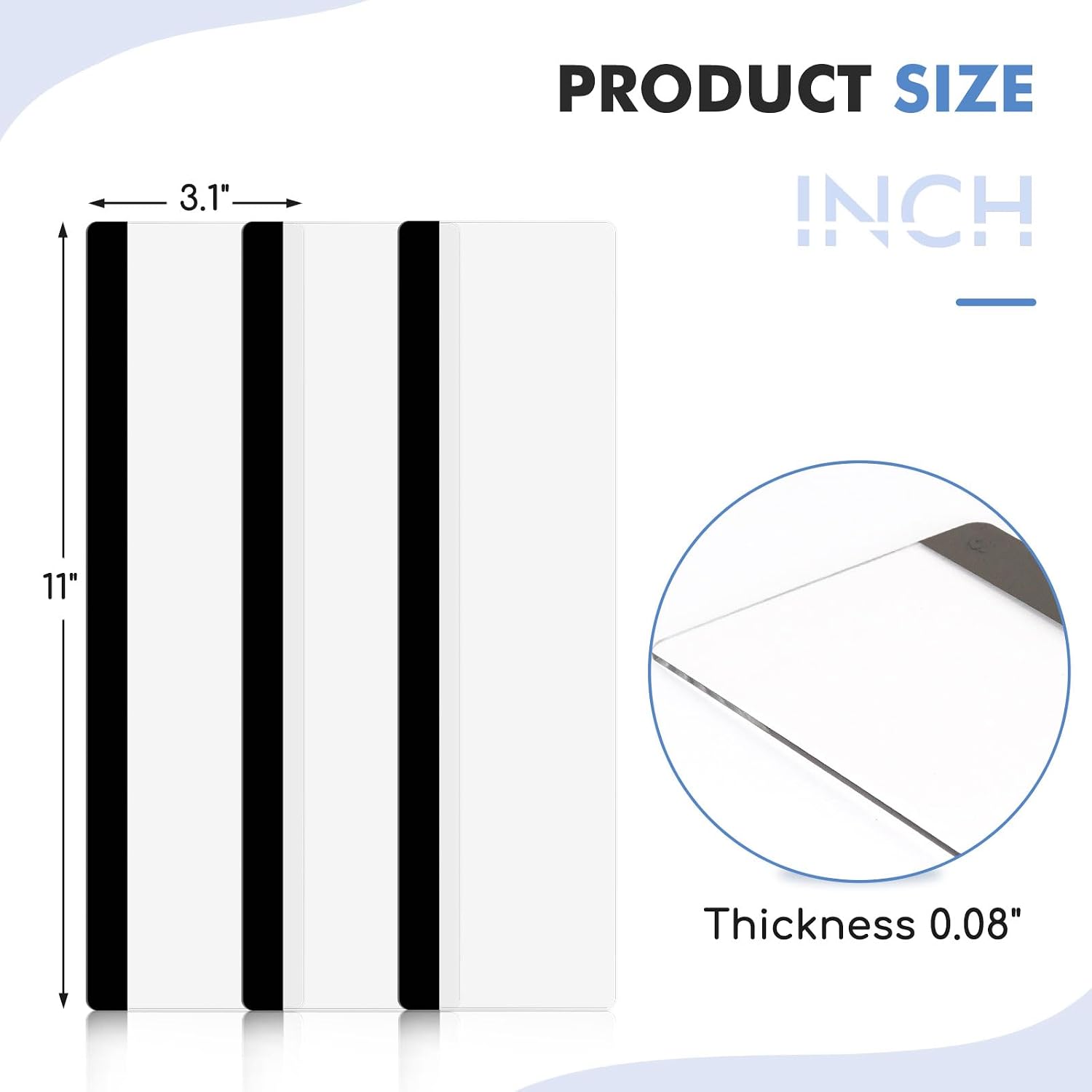 DOLLAR BOSS 3 Pcs 11" x 3.1" Transparent Acrylic Monitor Memo Board image 3