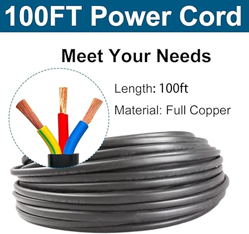 Miniatura 4 de Bomba sumergible de acero inoxidable con cable de alimentación de 100 pies, salida extra, resistente (1hp-110 V + caja de control)