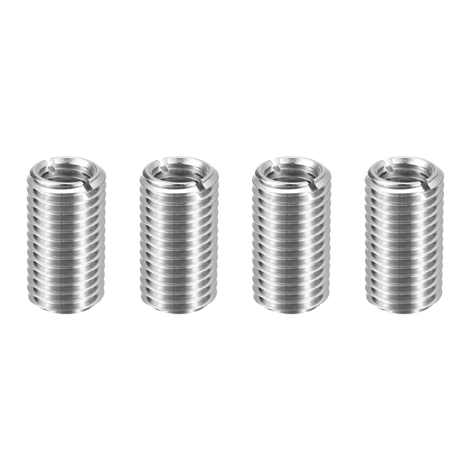 sourcing map 4pcs Thread Repair Inserts M16 x 2 Male to M12 x 1.75 Female Thread 28mm Long Stainless Steel Reducing Nuts Metric Self Tapping Sleeves Threaded Reducer Industrial Fasteners