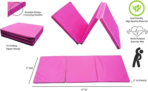 Miniatura 2 de Barra de gimnasia horizontal con barra de kip + alfombrilla triple plegable de 2 x 6 pulgadas, altura ampliable, altura ampliable, gimnasio de la