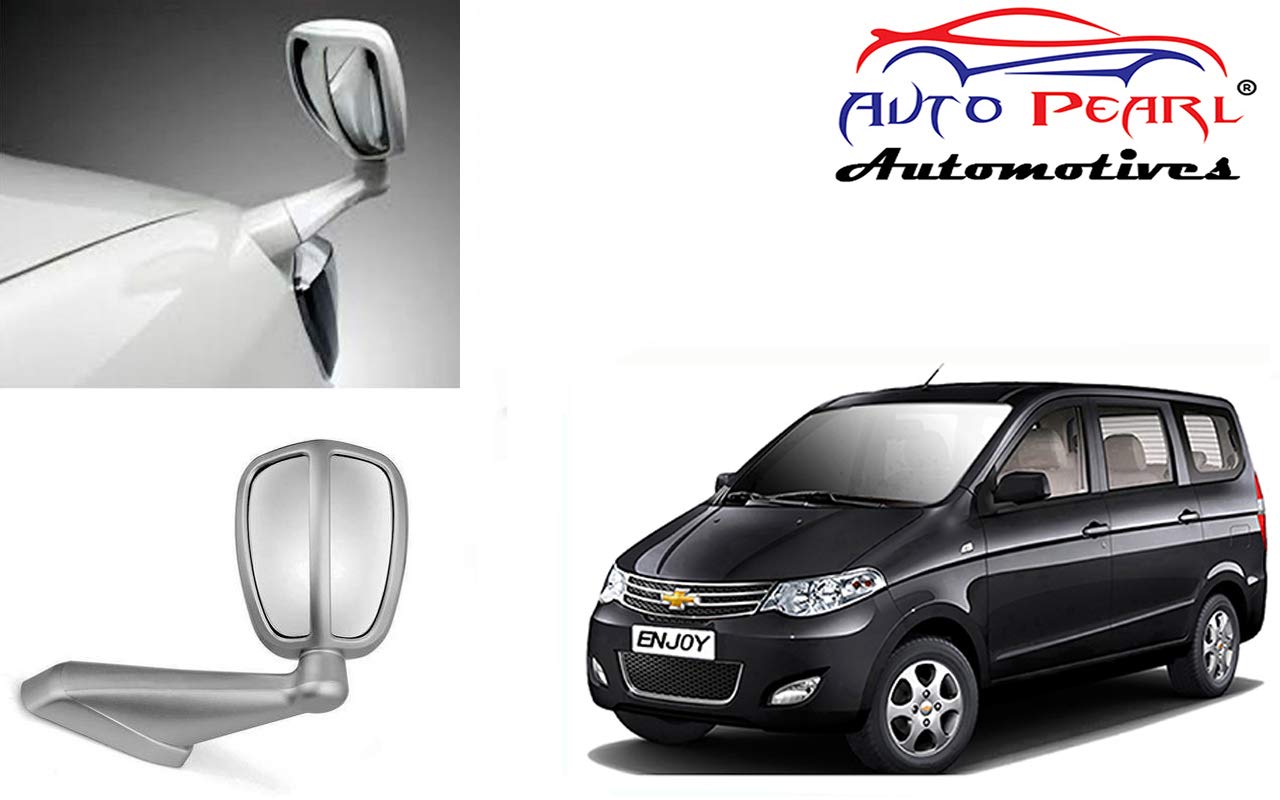 Auto Pearl Front Fender Wide Angle Mirror Bonnet Mirror (Silver) Compatible with- Enjoy