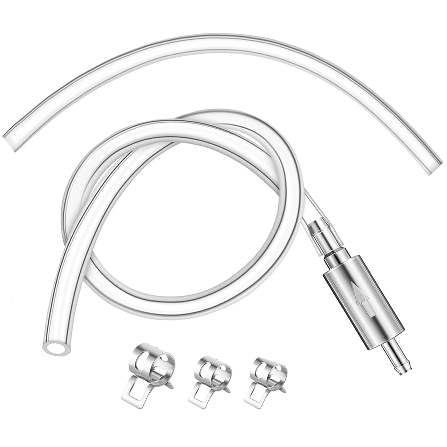Greluma Tubo spurgo freni motocicletta,Kit di spurgo della valvola di ritegno unidirezionale con tubo e morsetto,Accessori universali motociclette,strumenti per spurgo per frizione e freno idraulico