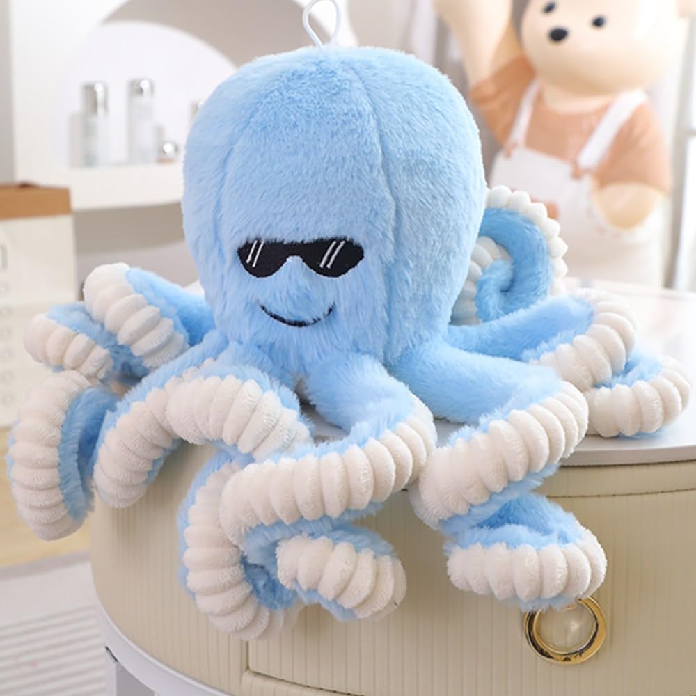 OUKEYI 16 Inch/40cm Octopus Plush Toys, Soft Octopus Stuffed Animals Gift Sea Stuffed Toys for Kids and Lovers Home Decor (blue)