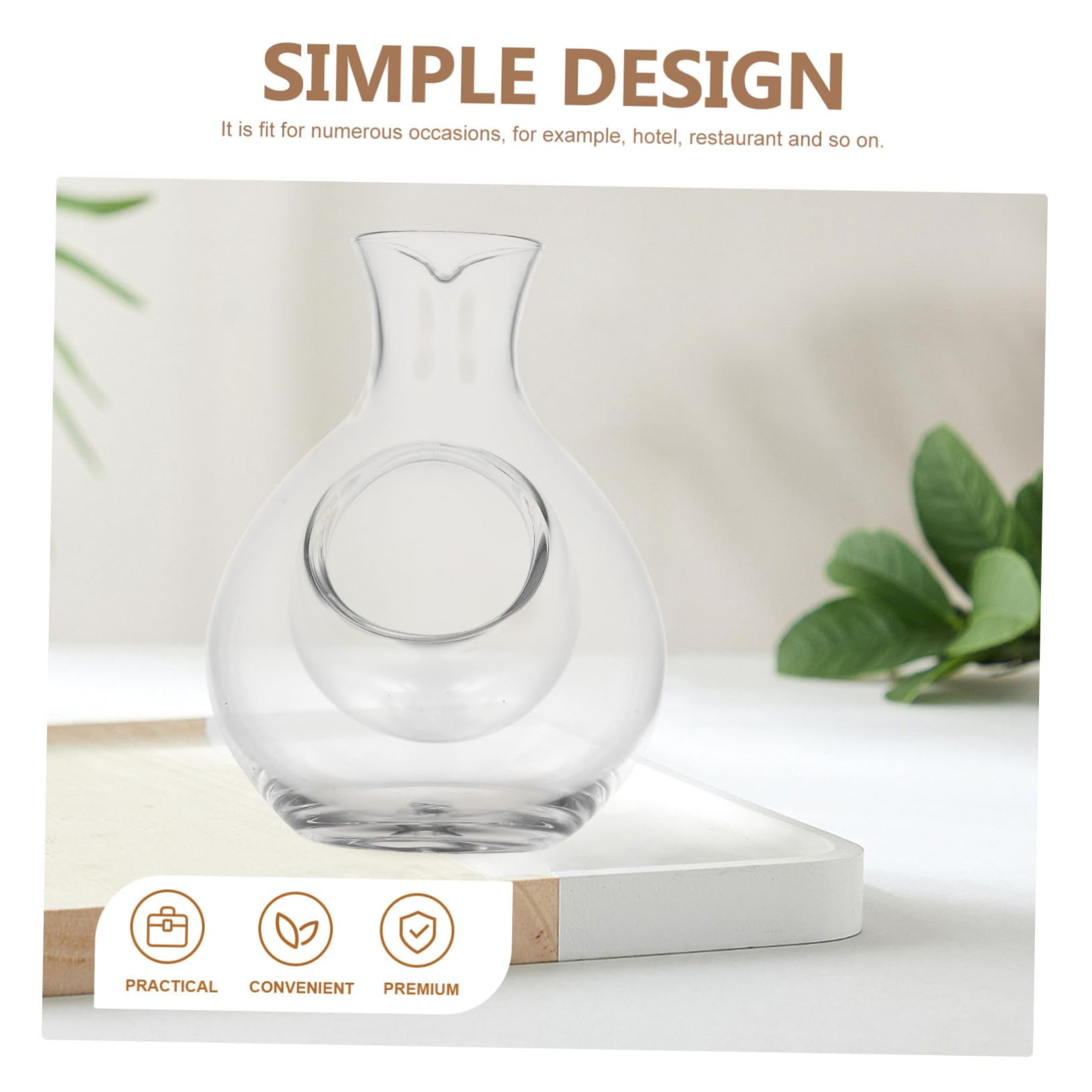 Carafe à Vin Avec Chambre De Refroidissement Intégrée - Décanteur Ergonomique En Verre Pour Saké, Vin Et Boissons Froides - 3