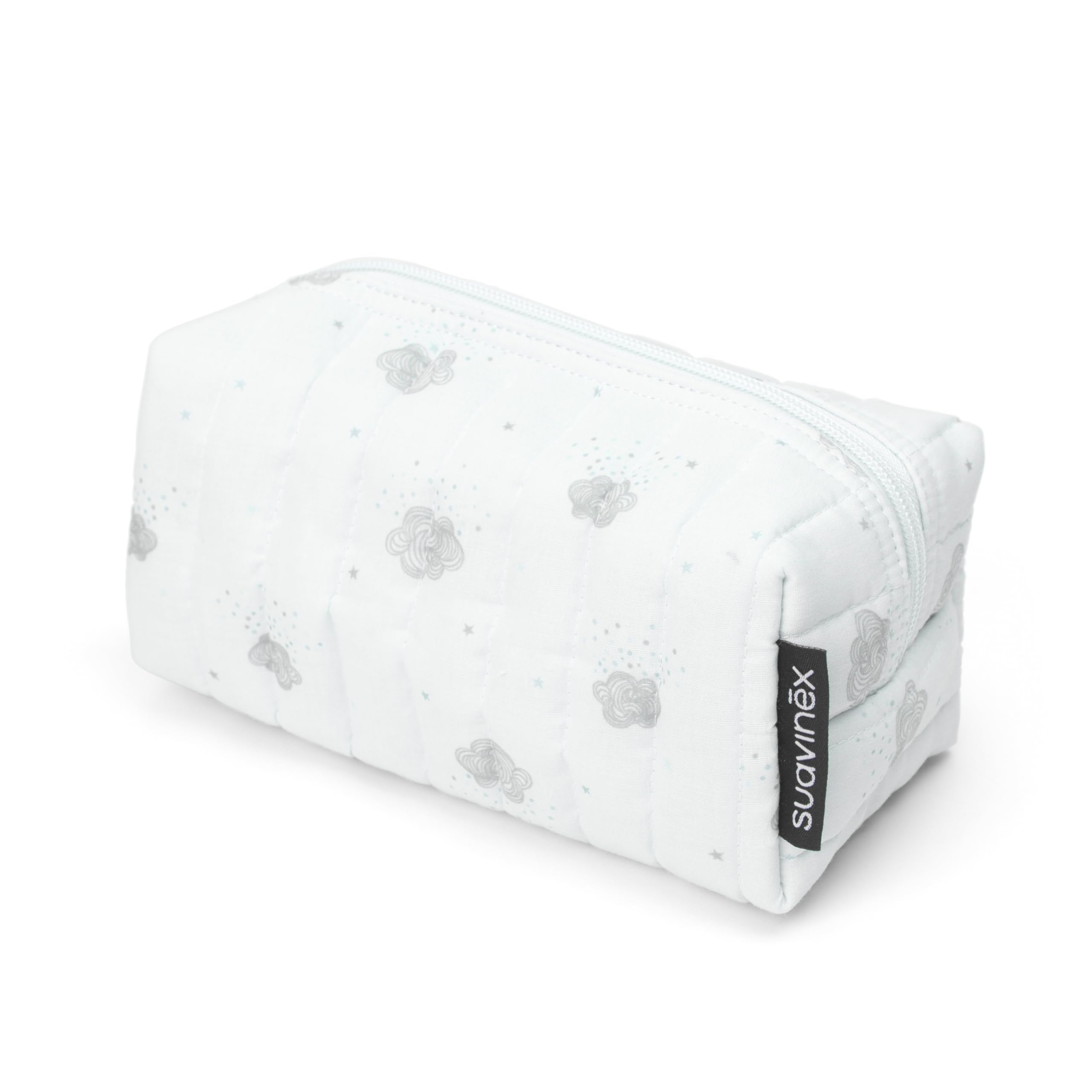 Prodotto Donazione - Suavinex, Beauty Case in Tessuto, Set Regalo Neonato con Cosmetici: Shampoo Gel 100 ml + Lozione Idratante 100 ml + Crema Pannolino 75 ml + Colonia Baby 50 ml