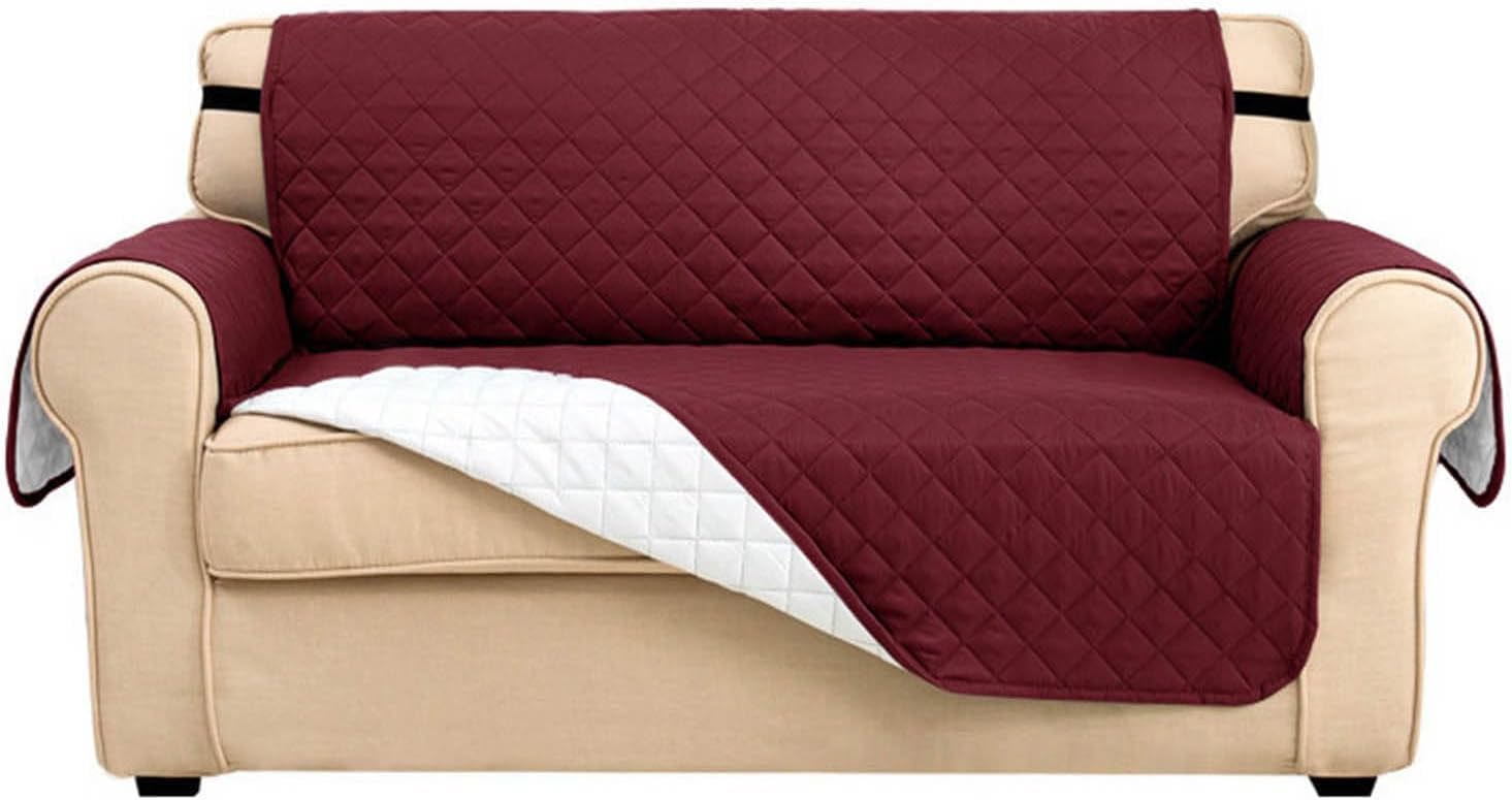 Jvfbjlf One Color Quilted Leisure Chair Cover, Machine Washable