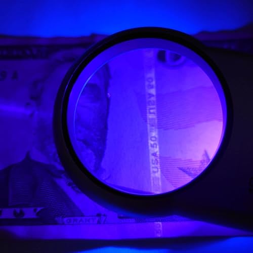 Miniatura 8 de MAGDEPO 10X Jewelers Loupe SMD LED iluminado de pie de mano de 1.4 pulgadas lente acrílica con luz negra UV antifalsificación para personas mayores