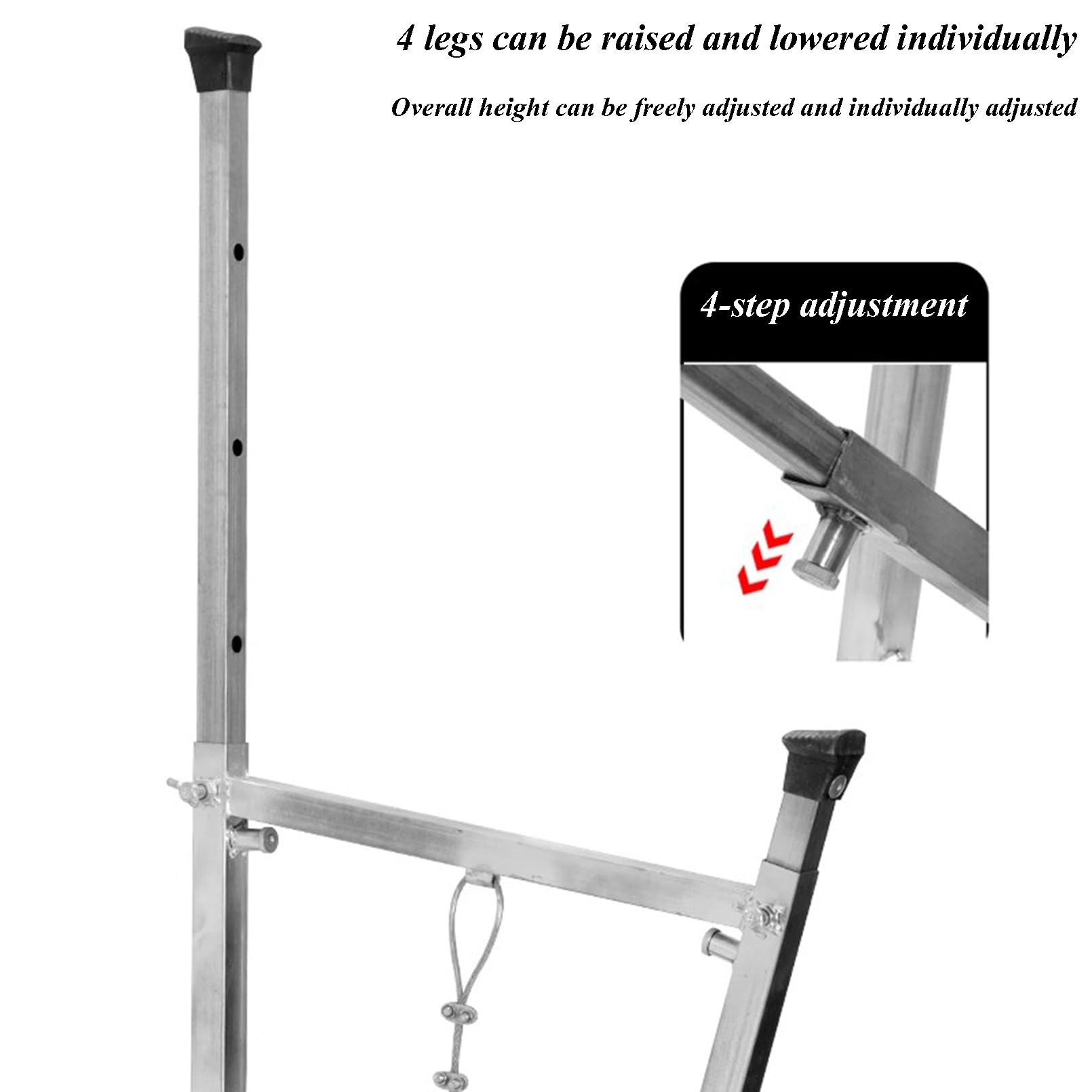 Plataforma de trabajo portátil, altura ajustable, aleación de aluminio, capacidad de carga de 300 kg, escalera plegable para mejoras del hogar y pintura de paneles de yeso