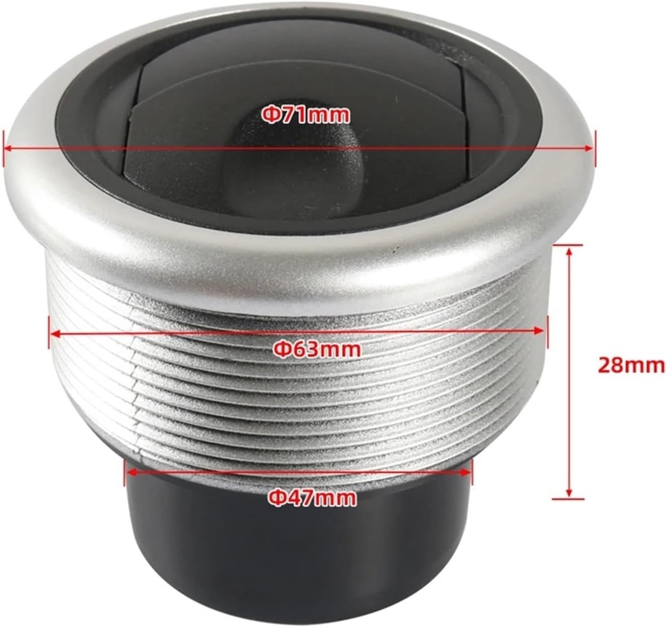 Air Conditioner Outlet Vent for RV Bus Dashboard Warm Heater Parking Heater 60mm 63mm 75mm A/C Air Vent Universal Round Car Heater (75MM B)